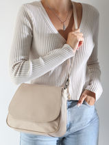 Cross Body Tas Caviar Leder Milano Beige caviar CA240613-vue-porte