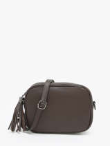 Cross Body Tas Caviar Leder Milano Bruin caviar CA2006N