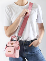 Cross Body Tas Nano Bag 1 Compartiment Cabaia Roze adventurer NANOBAG-vue-porte