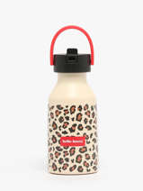 Drinkfles Hello hossy Beige cool kids 350M