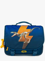 Boekentas 2 Compartimenten Lily Boys Stones and bones Blauw boys B