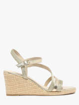 Sandalen Met Sleehak Uit Leder Tamaris Goud accessoires 44