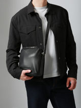 Cross Body Tas Jos Leder Arthur & aston Zwart thomas 2-vue-porte