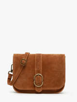 Cross Body Tas Velvet Leder Milano Bruin velvet VE25063