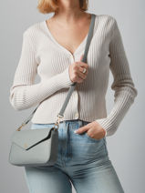 Cross Body Tas Saffiano David jones Grijs saffiano 5-vue-porte