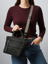 Handtas /cross Body Cumulus Gerecycleerd Nylon Aube Zwart cumulus 101CS04-vue-porte