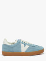 Sneakers Uit Leder Victoria Blauw women 1126212