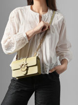 Cross Body Tas Love Bag Icon Leder Pinko Groen love bag icon A0F1-vue-porte