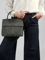 Cross Body Tas Clarita Su�de Leder Nathan baume Groen nathan 18S-vue-porte