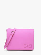 Cross Body Tas Brugge Leder Nathan baume Roze n city 2