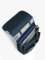 Boekentas Op Wieltjes 2 Compartimenten Cameleon Blauw vintage urban PBVBCR38-vue-porte