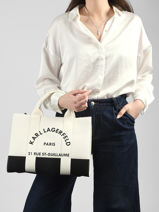 Handtassen Rsg Katoen Karl lagerfeld Wit rsg A3W50025-vue-porte