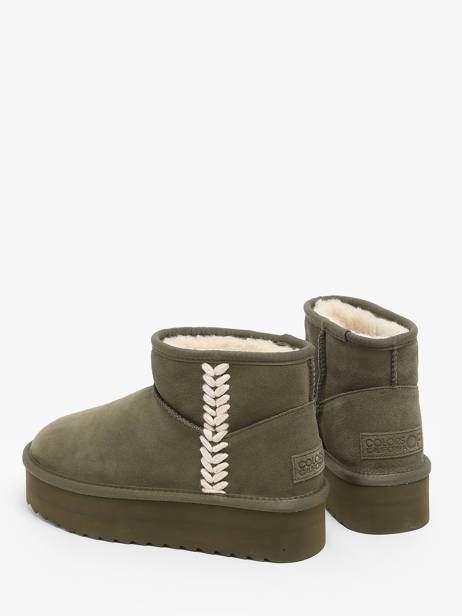 Enkellaarsjes Platform Spike Colors of california Groen accessoires CYWPLA10 ander zicht 3
