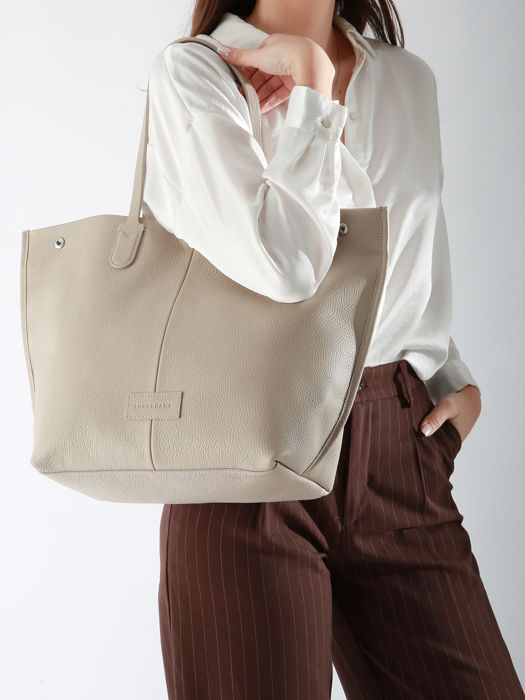 Longchamp Essential cuir Schoudertas Beige