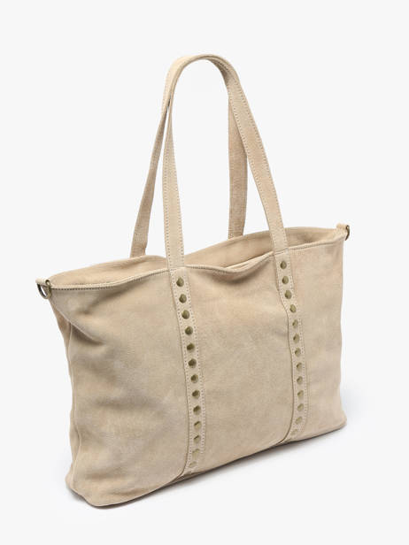 Schoudertas Velvet Milano Beige velvet VE24113 ander zicht 2