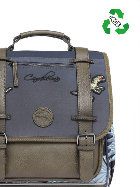 Rugzak 2 Compartimenten Cameleon Grijs vintage urban PBVBSD39 ander zicht 2