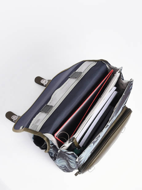 Rugzak 2 Compartimenten Cameleon Grijs vintage urban PBVBSD39 ander zicht 4