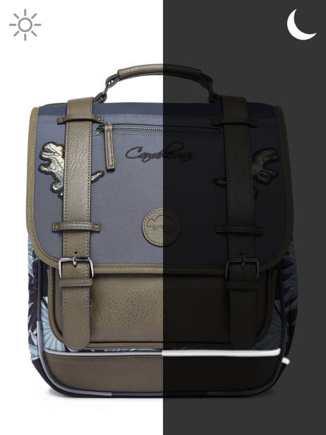 Rugzak 2 Compartimenten Cameleon Grijs vintage urban PBVBSD39 ander zicht 8