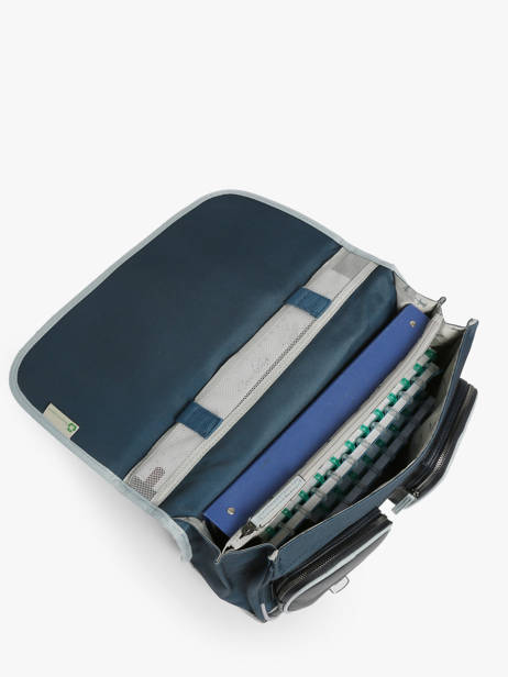 Boekentas Kinderen 2 Compartimenten Cameleon Blauw vintage urban CA38 ander zicht 3