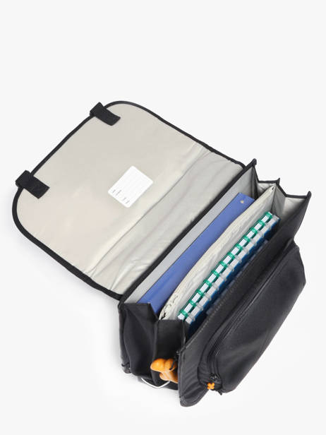 Boekentas Cedar 2 Compartimenten Stones and bones Zwart boys B ander zicht 3