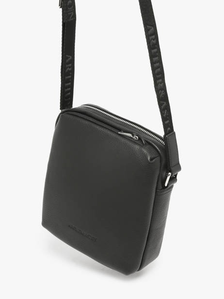 Cross Body Tas José Leder Arthur & aston Zwart thomas 2 ander zicht 2