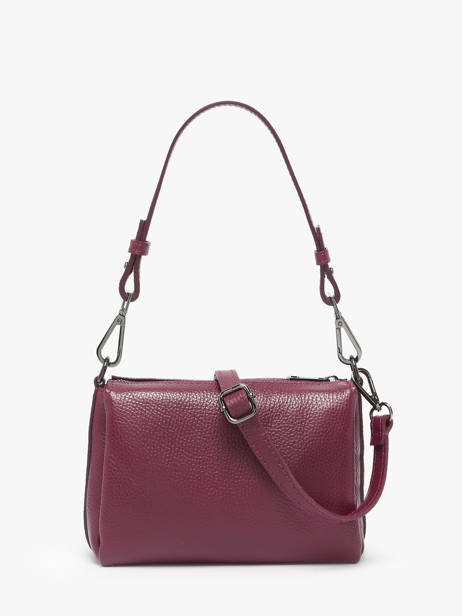 Cross Body Tas Caviar Leder Milano Rood caviar CA25065 ander zicht 3