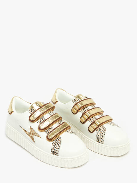 Sneakers Xenia Vanessa wu Goud accessoires BK2803OR ander zicht 1