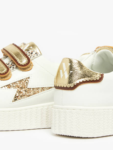 Sneakers Xenia Vanessa wu Goud accessoires BK2803OR ander zicht 2