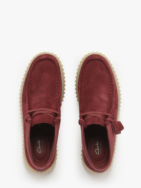 Enkelhoge Derby Veterschoenen Torhill Uit Leder Clarks Rood men 26183423 ander zicht 4