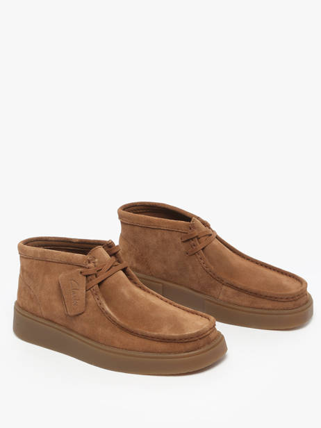 Enkelhoge Derby Veterschoenen Torview Uit Leder Clarks Bruin men 26184609 ander zicht 2