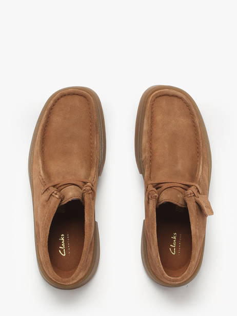 Enkelhoge Derby Veterschoenen Torview Uit Leder Clarks Bruin men 26184609 ander zicht 4