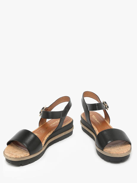 Sandalen Uit Leder Tamaris Zwart accessoires 42 ander zicht 2