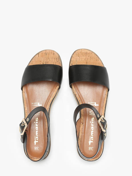 Sandalen Uit Leder Tamaris Zwart accessoires 42 ander zicht 3