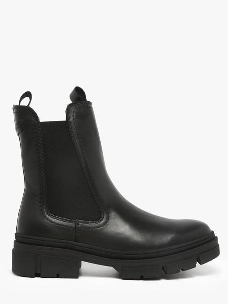 Chelsea Boots Uit Leder Tamaris Zwart accessoires 41