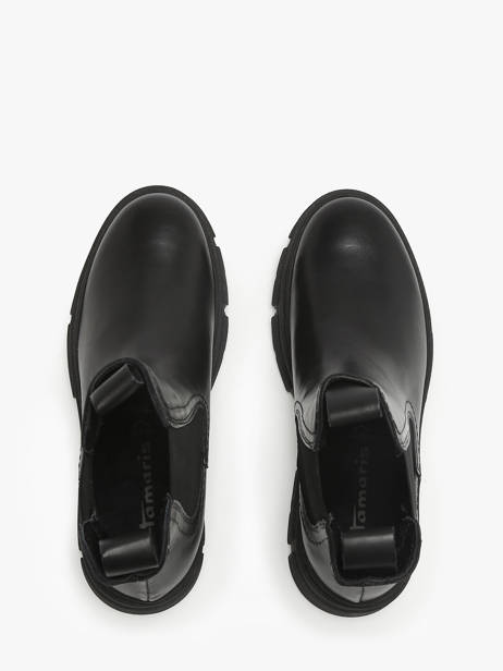 Chelsea Boots Uit Leder Tamaris Zwart accessoires 41 ander zicht 3
