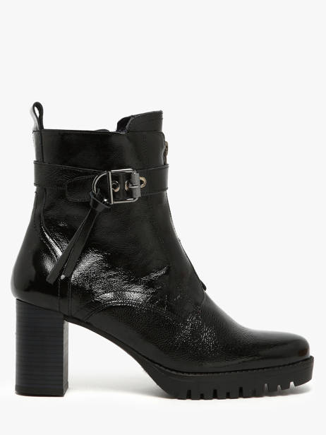 Enkellaarsjes Met Hak Evie Uit Leder Dorking Zwart accessoires D9163