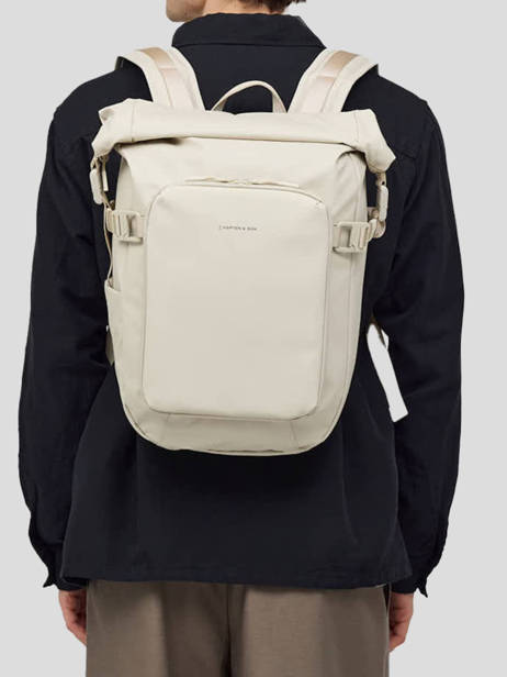Lisbon Small - Rugzak Kapten and son Beige backpack S ander zicht 1