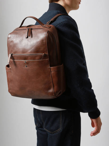 Business Rugzak Basilic pepper Bruin traveler BTRA10 ander zicht 1