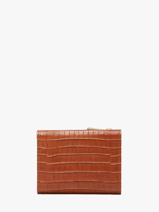 Longchamp Longchamp pocket croco Portefeuille Bruin