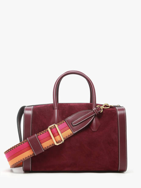 Bowlingtas M Bcbg Suède Leder Lancel Rood bcbg A13693 ander zicht 4