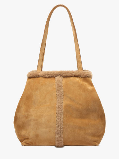 Schoudertas Cabas Leder Vanessa bruno Beige cabas 10V40873 ander zicht 4