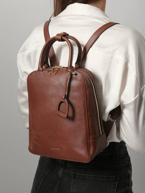 Rugzak Tradition Leder Etrier Bruin tradition ETRAB37S ander zicht 1