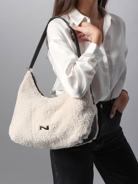 Schoudertas Carrie Winter Shearling En Leder Nathan baume Beige vogue S ander zicht 1