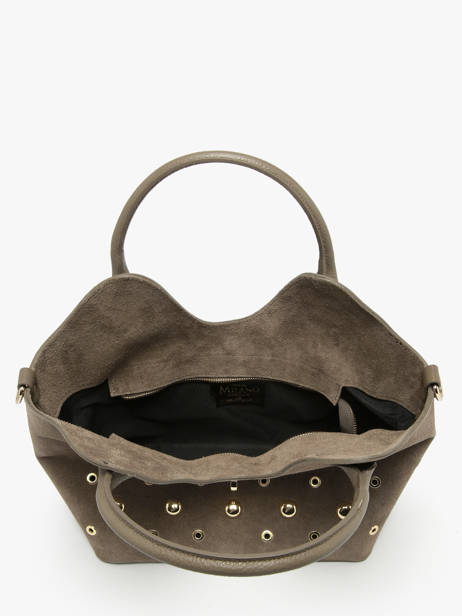 Handtassen Velvet Studs Milano Bruin velvet studs VS25092 ander zicht 3