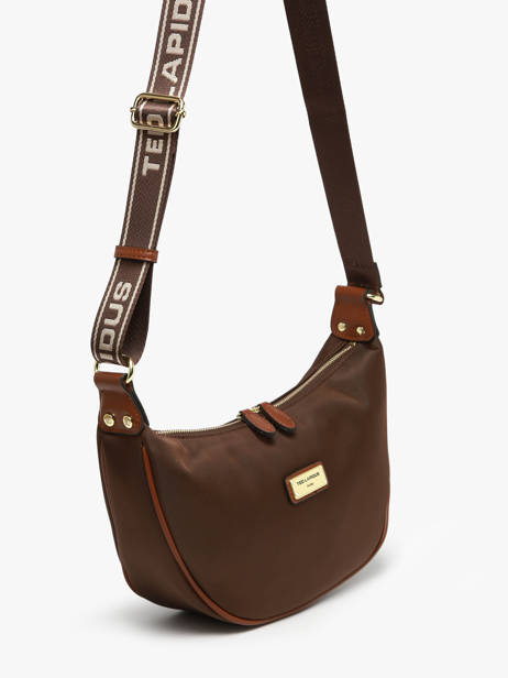 Cross Body Tas Jamie Nylon Ted lapidus Bruin jamie DU43503 ander zicht 2