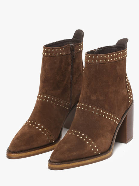 Enkellaarsjes Met Hak Uit Leder Alpe Bruin women 54491133 ander zicht 1