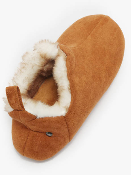 Pantoffels Uit Leder Isotoner Bruin women 97422 ander zicht 2