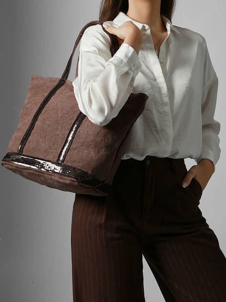 Handtas Cabas Lin Vanessa bruno Bruin cabas lin 31V40378 ander zicht 1