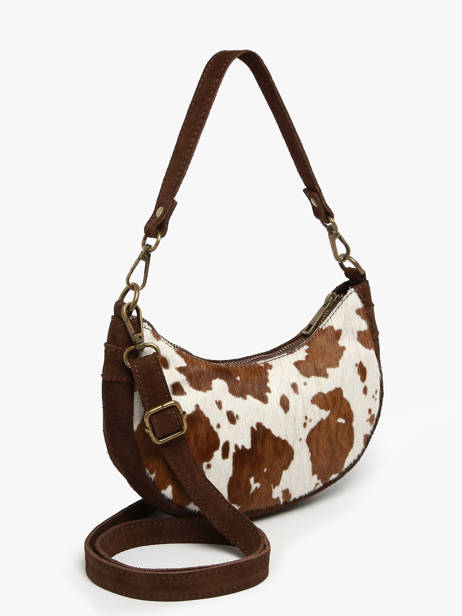 Schoudertas Mucca Leder Milano Bruin mucca VM25064 ander zicht 2