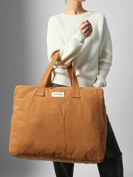 Schoudertas Elzevir Gerecycleerd Katoen Rivedroite Bruin timeless ELZEVTIM ander zicht 1